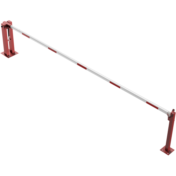 Manual barrier | with pneumatic spring | and fixed pole support | clear width: 5000 mm | with triangular lock